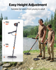 Detector de metales impermeable, 12", 7 modos