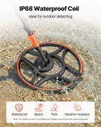 Detector de metales impermeable, 12", 7 modos | VEVOR