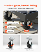 Carro de transporte plegable, capacidad de 150 kg | VEVOR