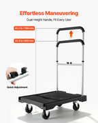 Carro de transporte plegable, capacidad de 150 kg | VEVOR