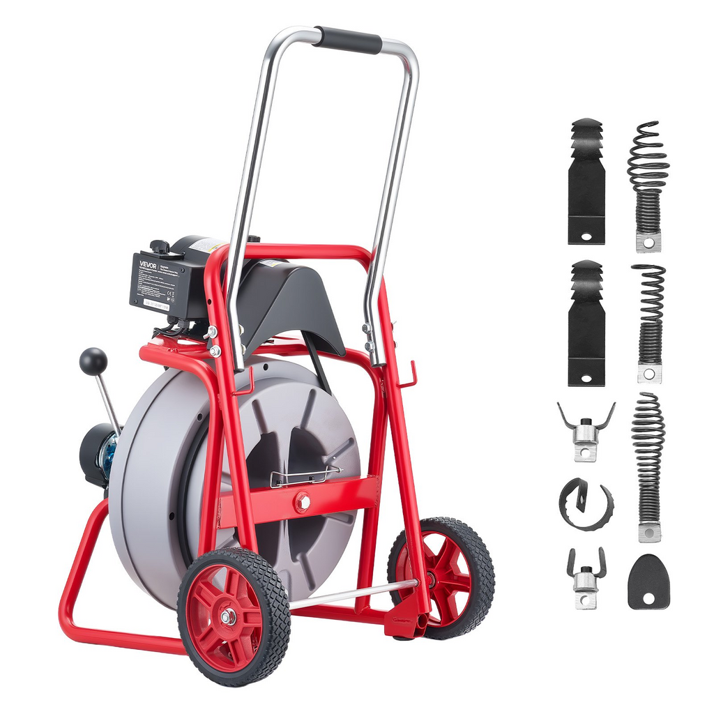 Máquina desatascadora de 22, 8 m x 1, 27 cm, 1,27 cm | VEVOR