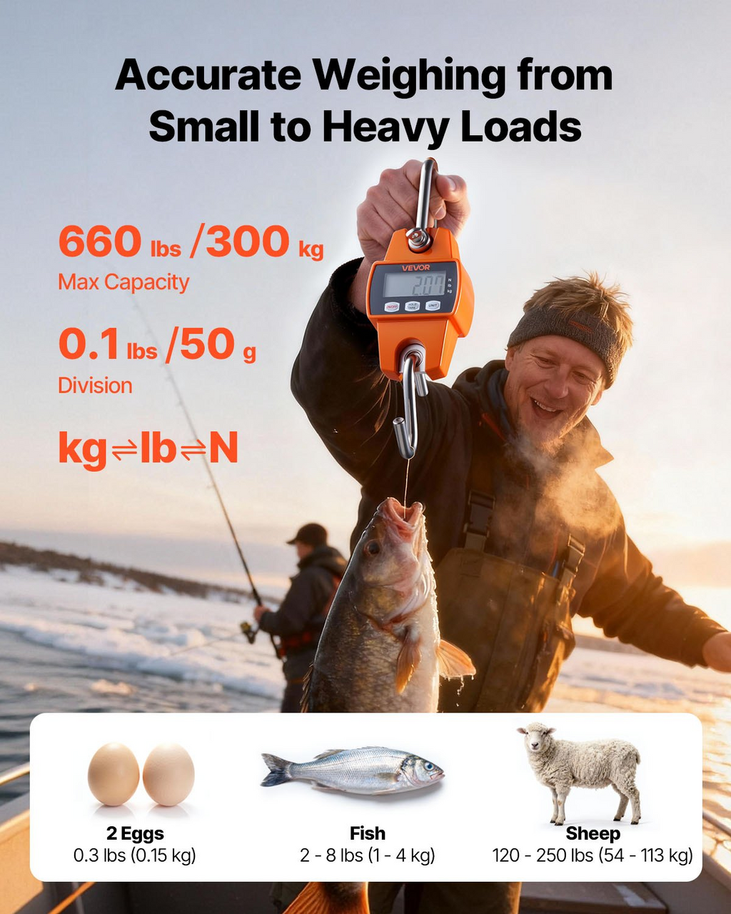 Balanza digital para grúa, 300 kg | VEVOR