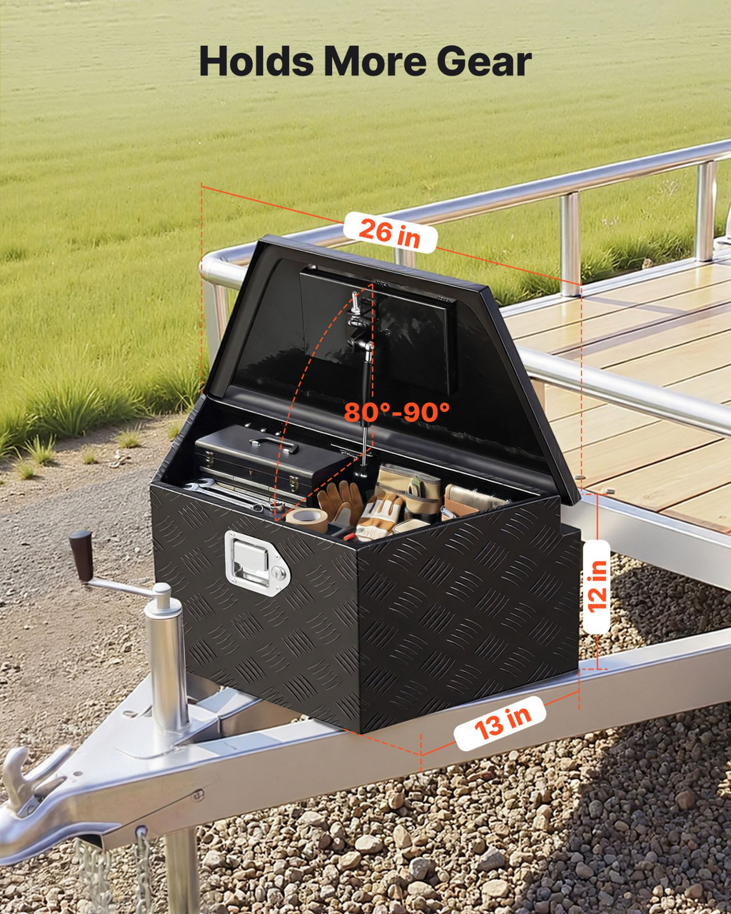 Caja de herramientas para enganche de remolque, 30 cm | VEVOR