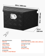 Caja de herramientas para enganche de remolque, 30 cm | VEVOR