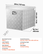 Caja de herramientas para enganche de remolque, 46 cm | VEVOR