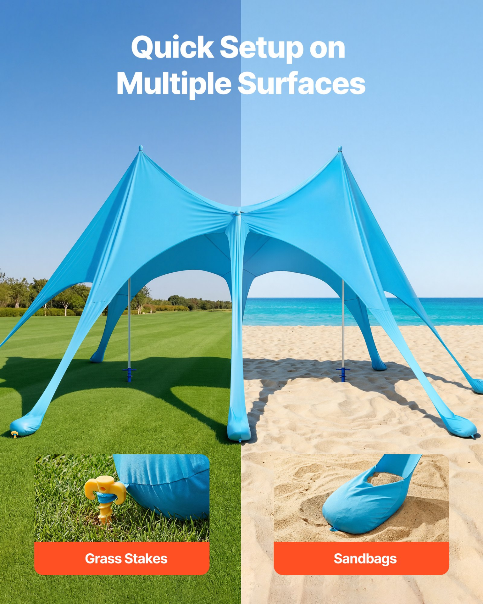 Miniatura del producto Tienda de playa con protección | VEVOR