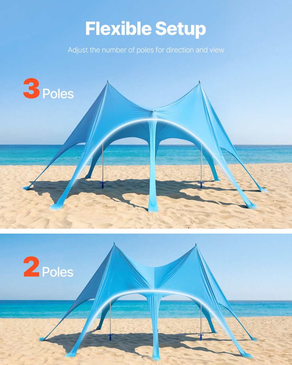 Miniatura del producto Tienda de playa con protección | VEVOR