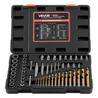 Juego de extractores de tornillos con brocas (54 piezas) | VEVOR