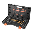 Juego de extractores de tornillos con brocas (65 piezas) | VEVOR
