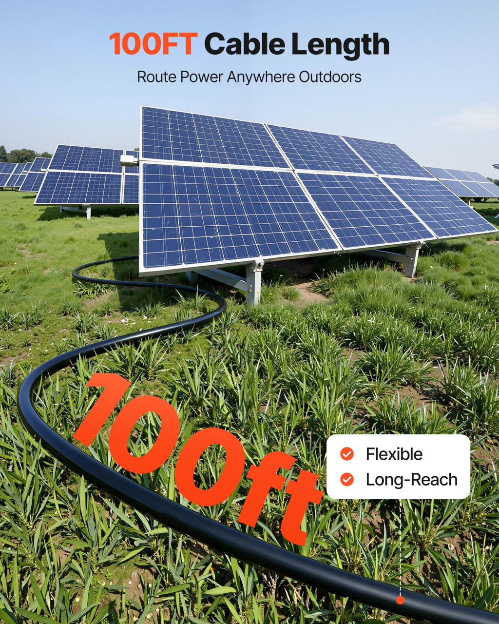 Cable para paneles solares, kit | VEVOR
