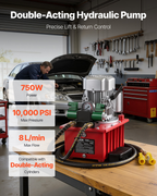 Bomba hidráulica eléctrica, 750 W, 10 000 PSI, 8 L | VEVOR