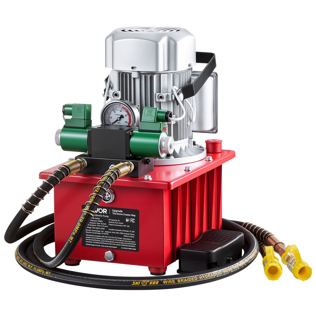 Bomba hidráulica eléctrica, 750 W, 10 000 PSI, 8 L | VEVOR