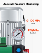 Bomba hidráulica eléctrica, 750 W, 10 000 PSI, 2,1 galones | VEVOR