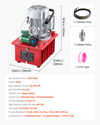 Bomba hidráulica eléctrica, 750 W, 10 000 PSI, 2,1 galones | VEVOR