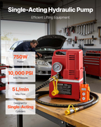 Bomba hidráulica eléctrica, 750 W, 10 000 PSI, 120 V | VEVOR