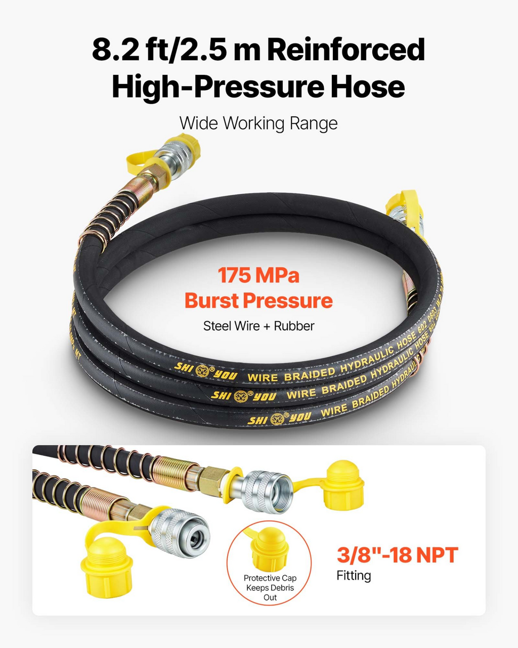 Bomba hidráulica eléctrica, 750 W, 10 000 PSI, 120 V | VEVOR