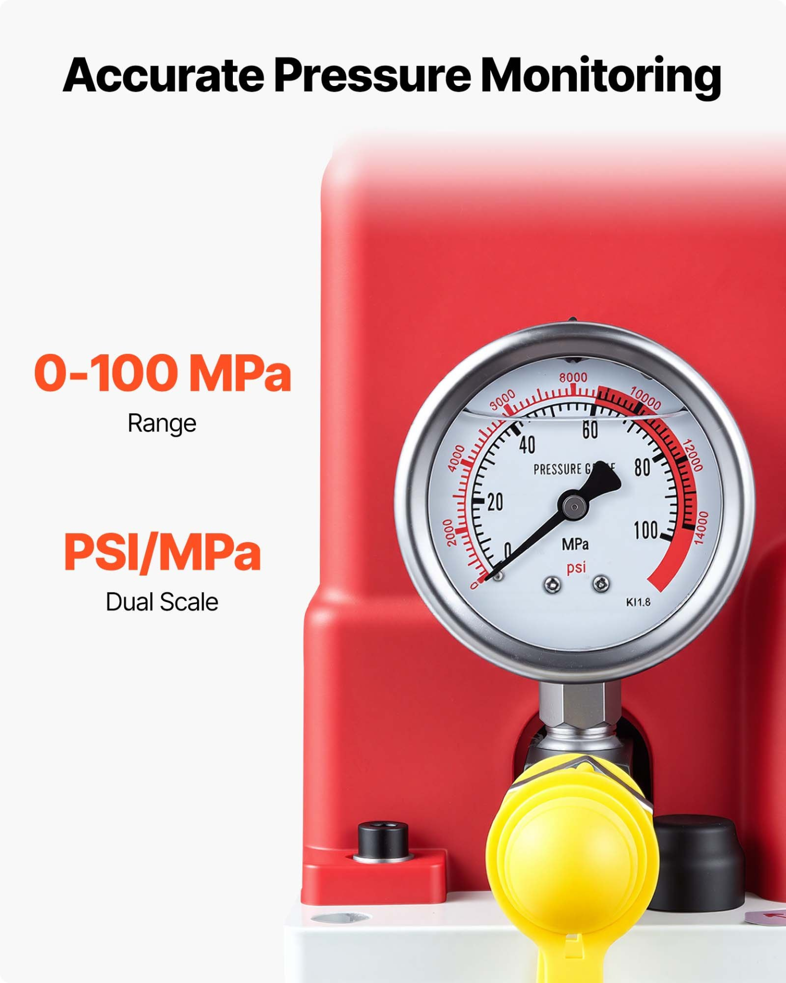 Bomba hidráulica eléctrica, 750 W, 10 000 PSI, 120 V | VEVOR