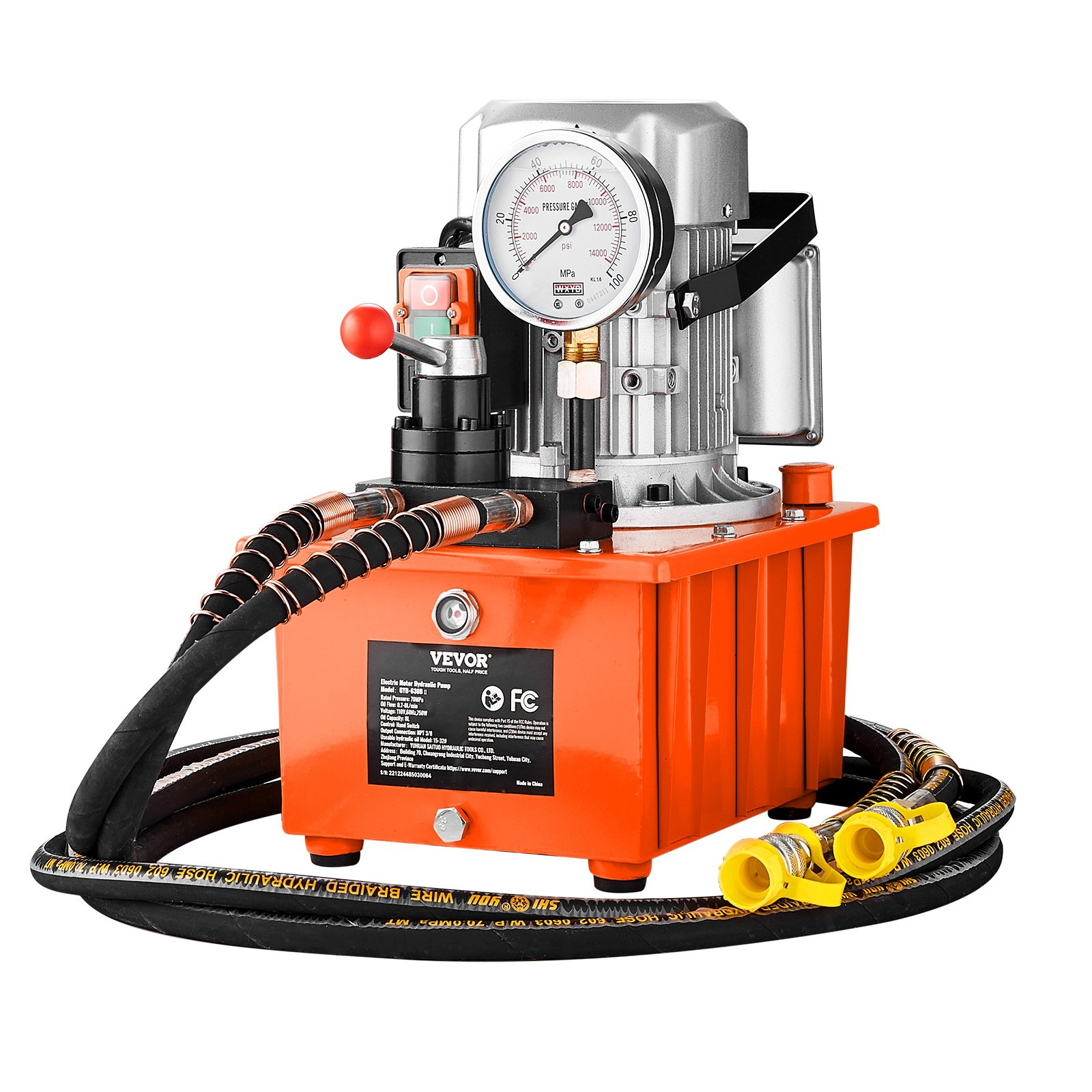 Bomba hidráulica eléctrica, 10 000 PSI, 750 W | VEVOR