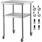 Mesa de preparación de acero inoxidable | VEVOR