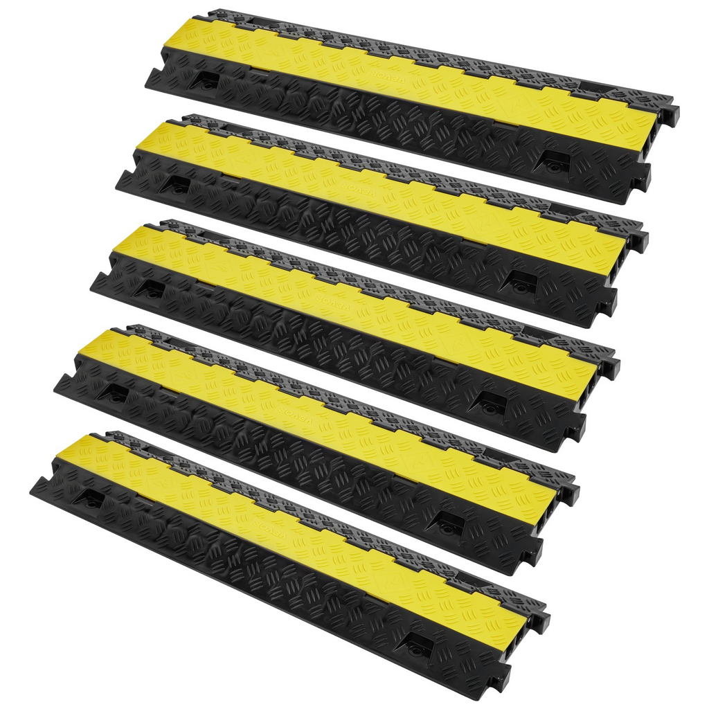 Rampa protectora de cables (5 unidades, 2 canales | VEVOR