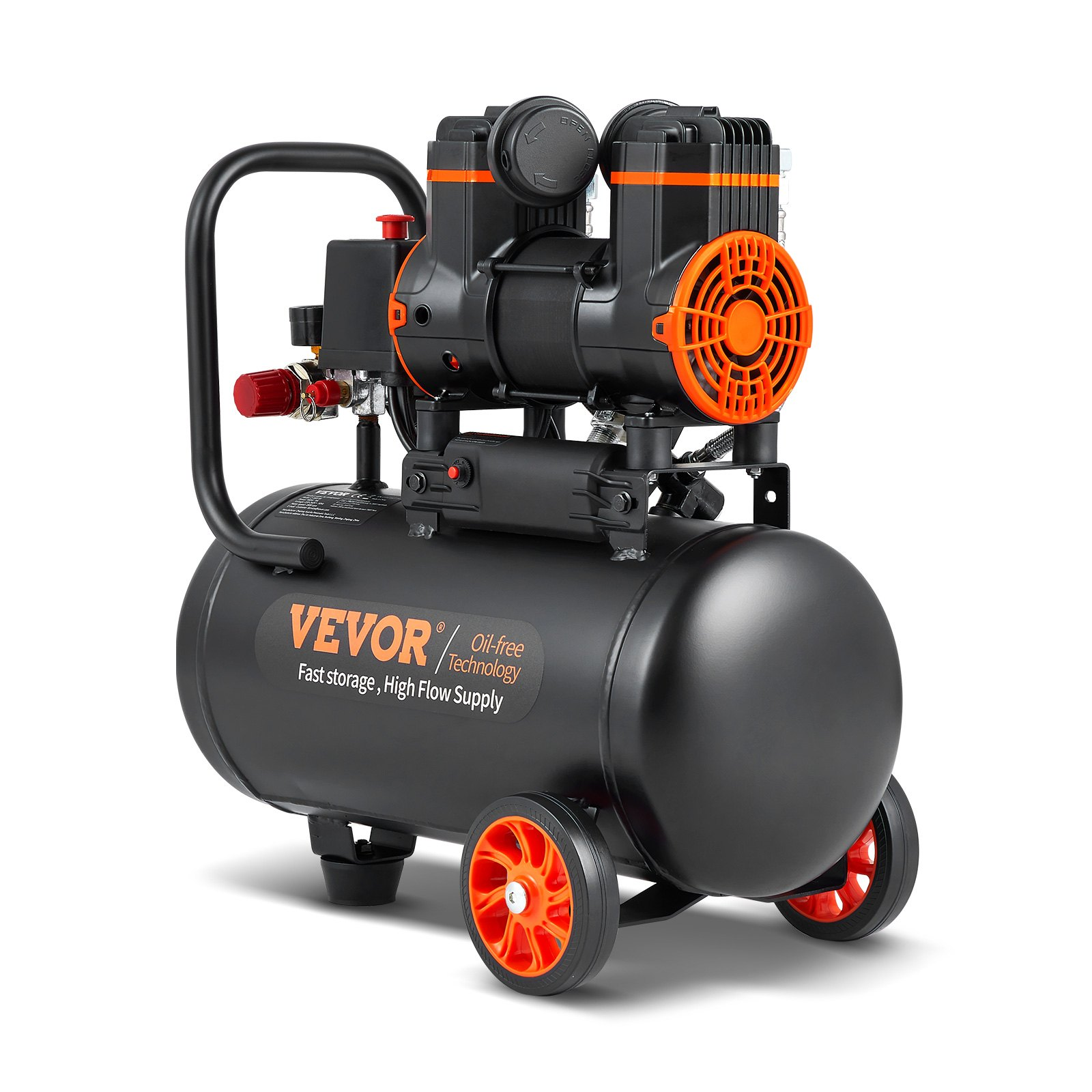Compresor de aire de 4.8 galones, 1.2 HP, 2.2 CFM a 90 PSI | VEVOR