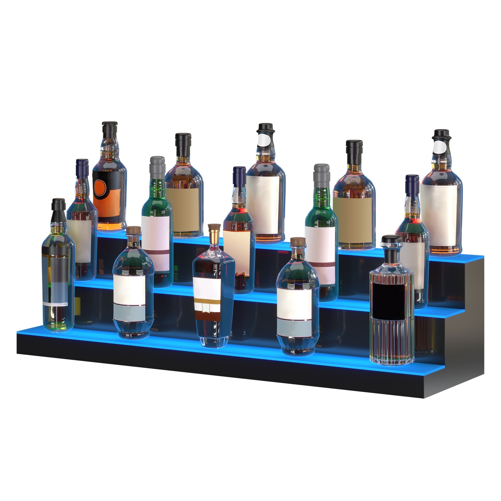 Expositor de botellas de licor con iluminación LED, 101,6 cm | VEVOR