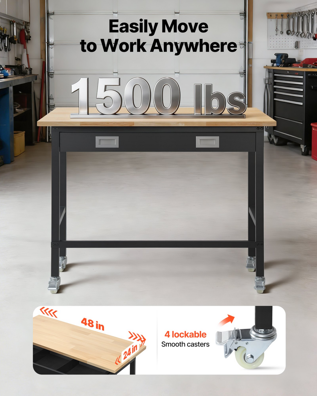 Banco de trabajo de 122 cm (48 pulgadas) | VEVOR