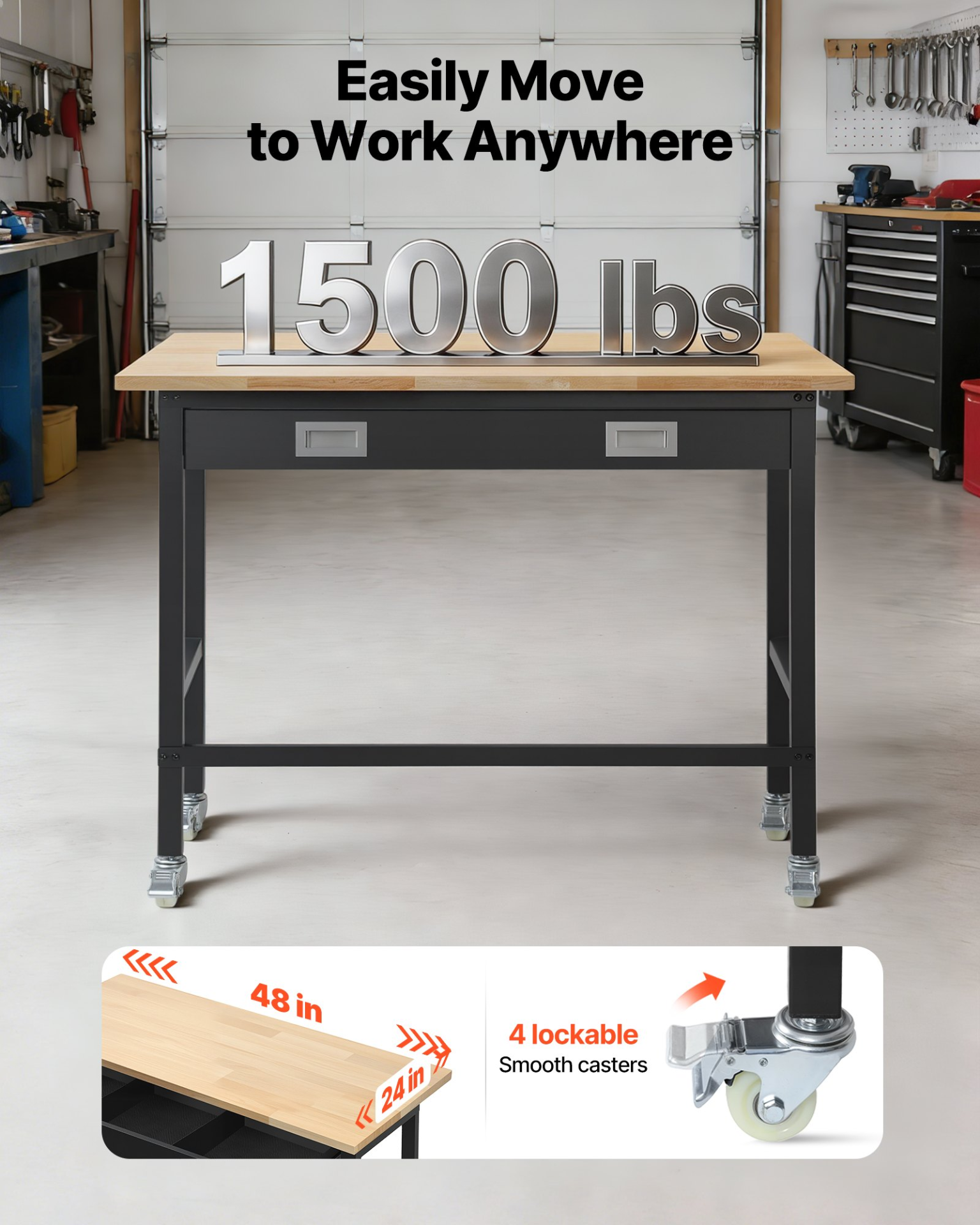 Banco de trabajo de 122 cm (48 pulgadas) | VEVOR