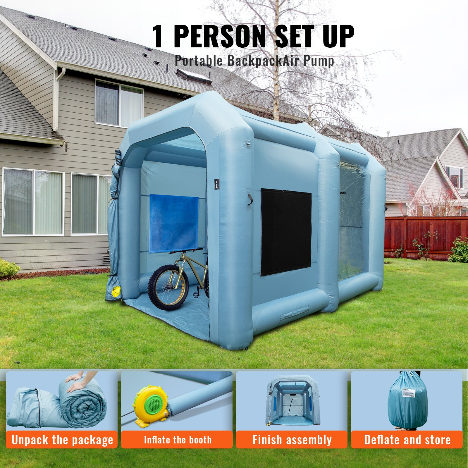 Cabina de pintura inflable | VEVOR