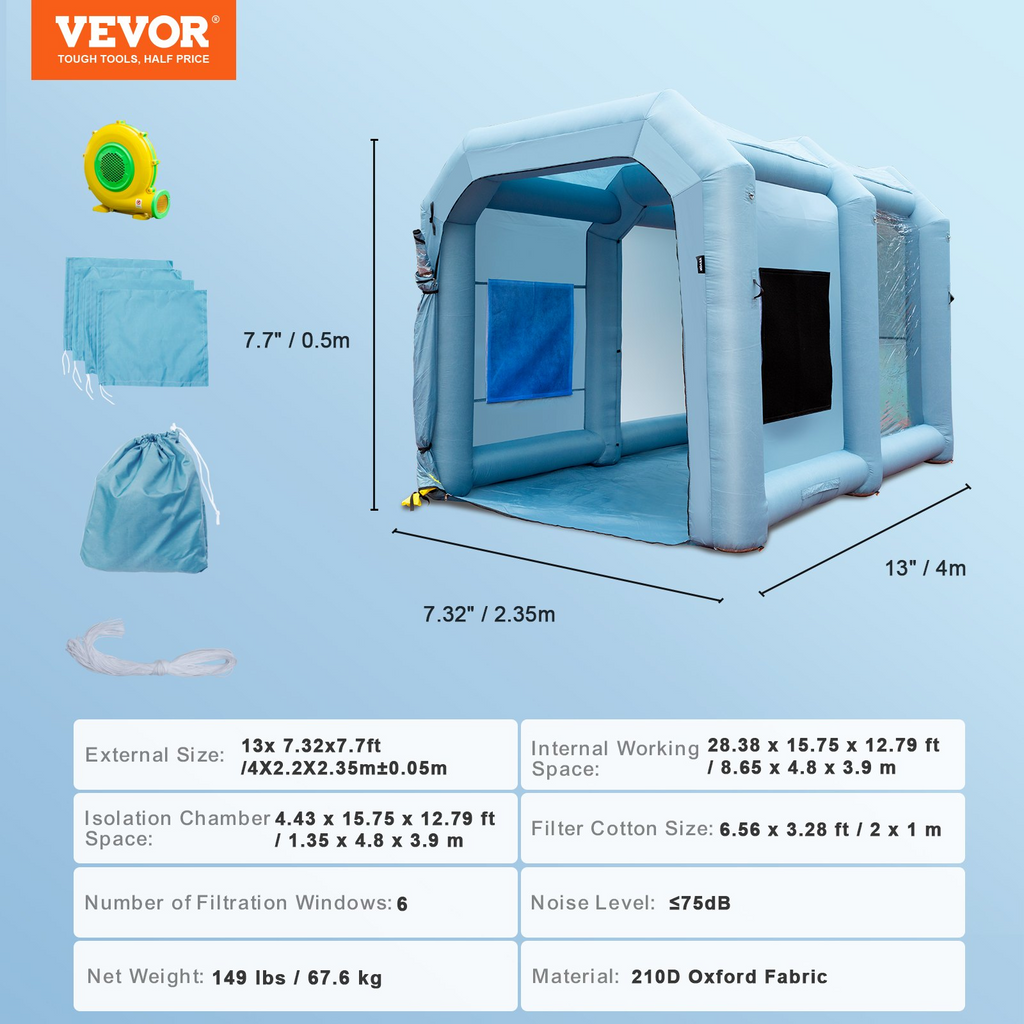Cabina de pintura inflable | VEVOR