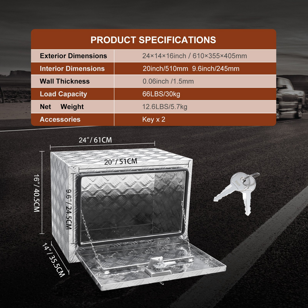 Caja de herramientas para debajo de la carrocería CDK241416I | VEVOR