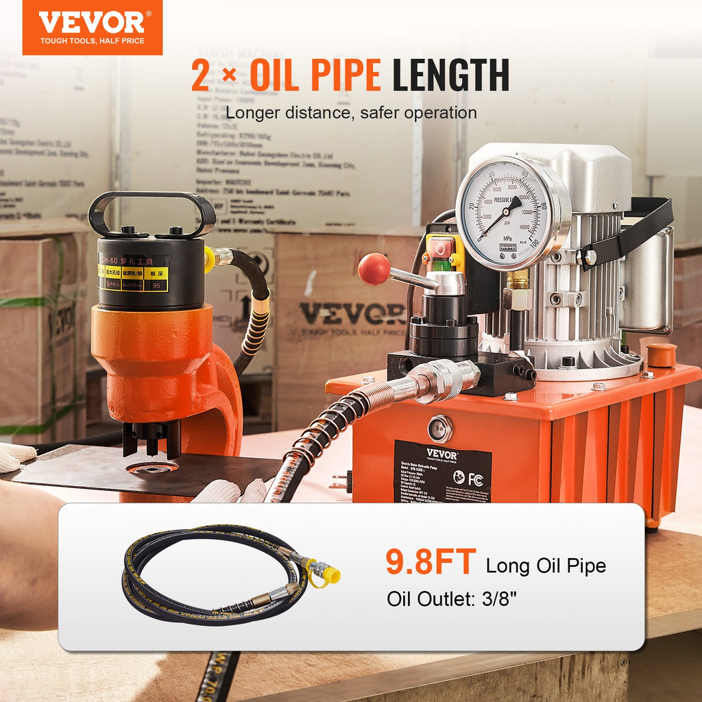 Bomba hidráulica eléctrica, 10 000 PSI, 750 W | VEVOR