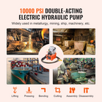 Bomba hidráulica eléctrica, 10 000 PSI, 750 W | VEVOR