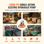 Bomba hidráulica eléctrica, 10 000 PSI, 750 W, 110 V | VEVOR