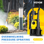 Hidrolavadora eléctrica, 2000 PSI, 1.65 GPM | VEVOR