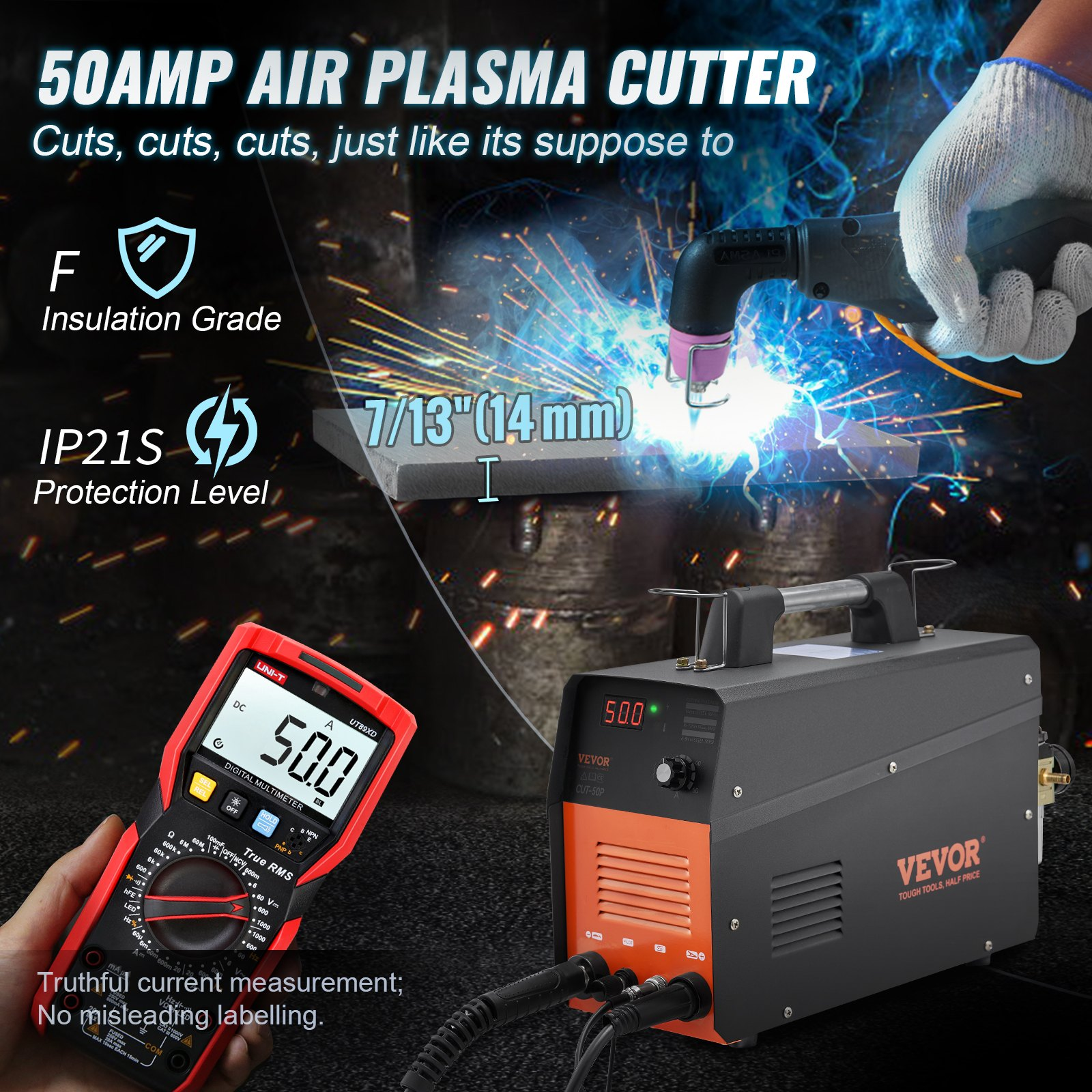 Cortadora de plasma, 50 amperios | VEVOR