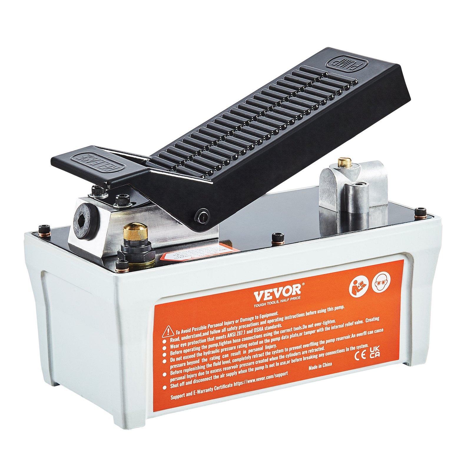 Bomba hidráulica neumática, 10 000 PSI, 2 galón | VEVOR