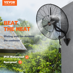 Ventilador de pared con nebulizador, 76 cm (30 pulgadas) | VEVOR