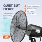 Ventilador de pared con nebulizador, 76 cm (30 pulgadas) | VEVOR