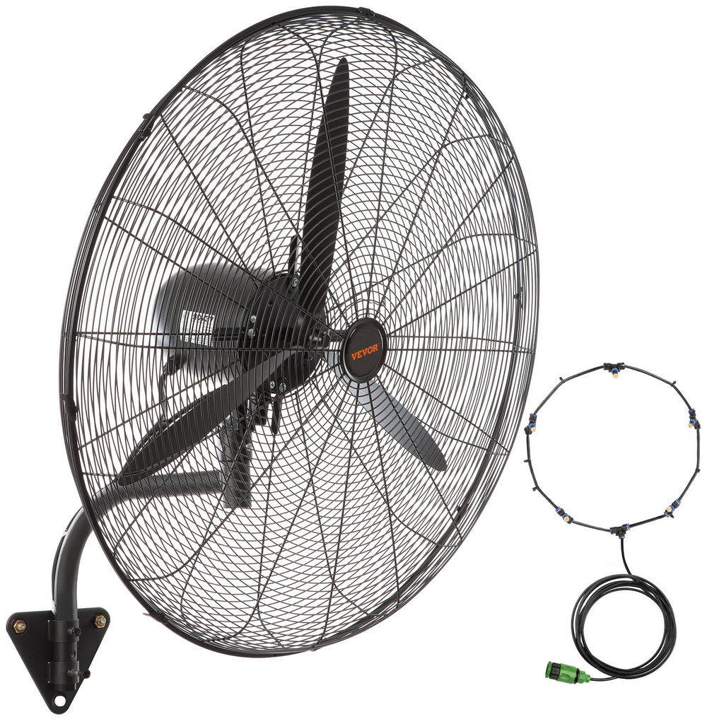 Ventilador de pared con nebulizador, 76 cm (30 pulgadas) | VEVOR