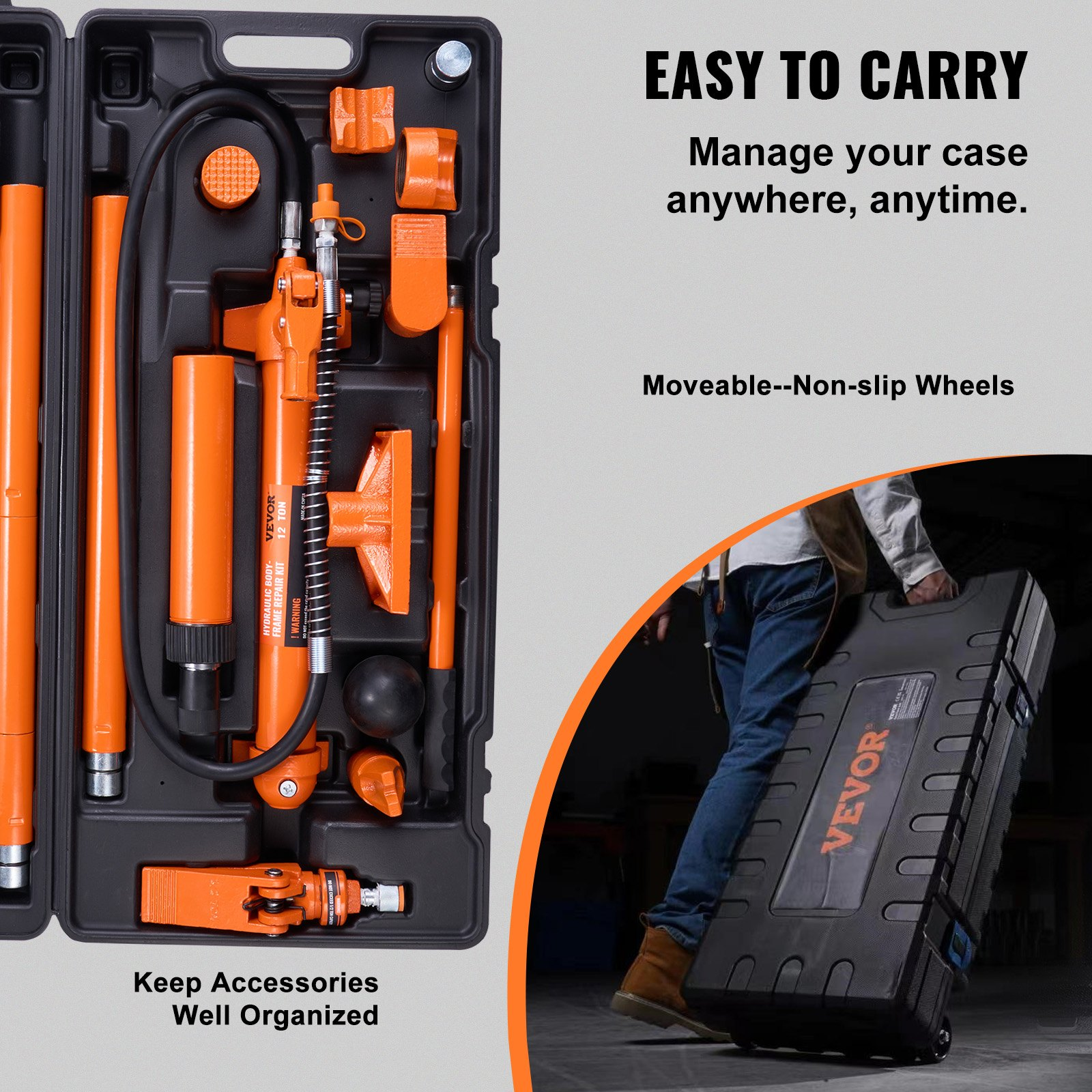 Kit de potencia portátil de 12 toneladas | VEVOR