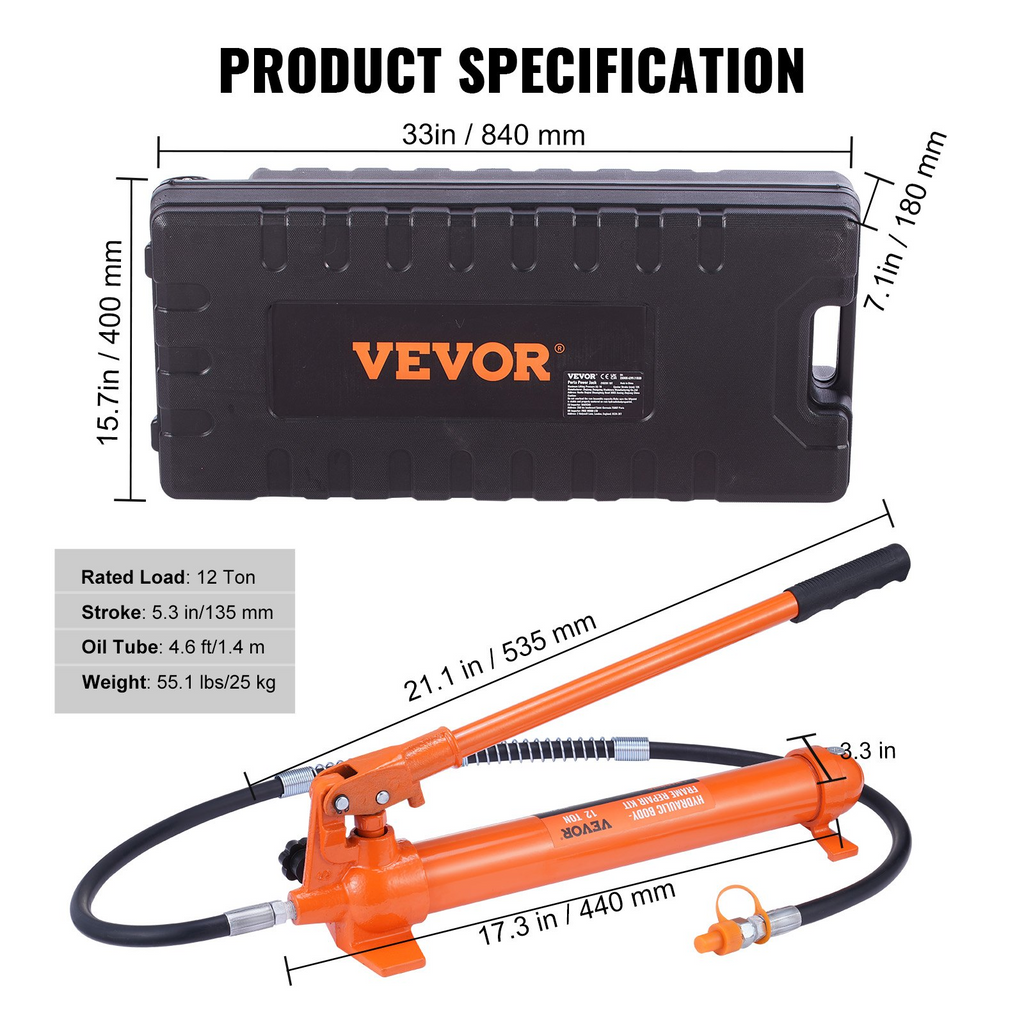 Kit de potencia portátil de 12 toneladas | VEVOR
