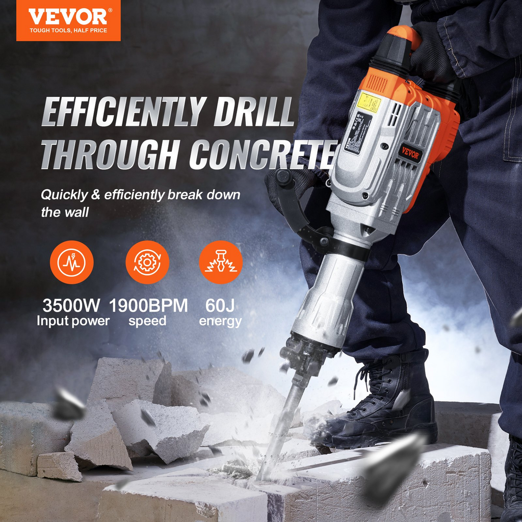 Martillo de demolición, 3500 W | VEVOR