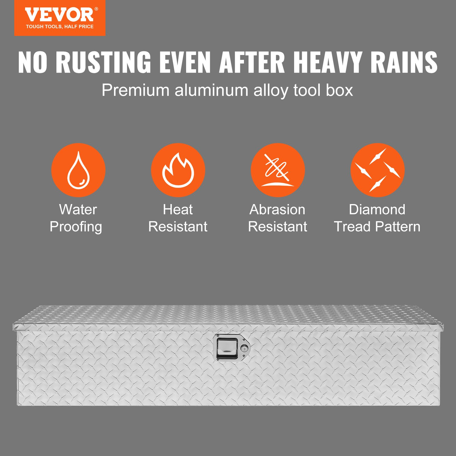 Caja de herramientas de aluminio resistente para caja LCZXG48X15 | VEVOR