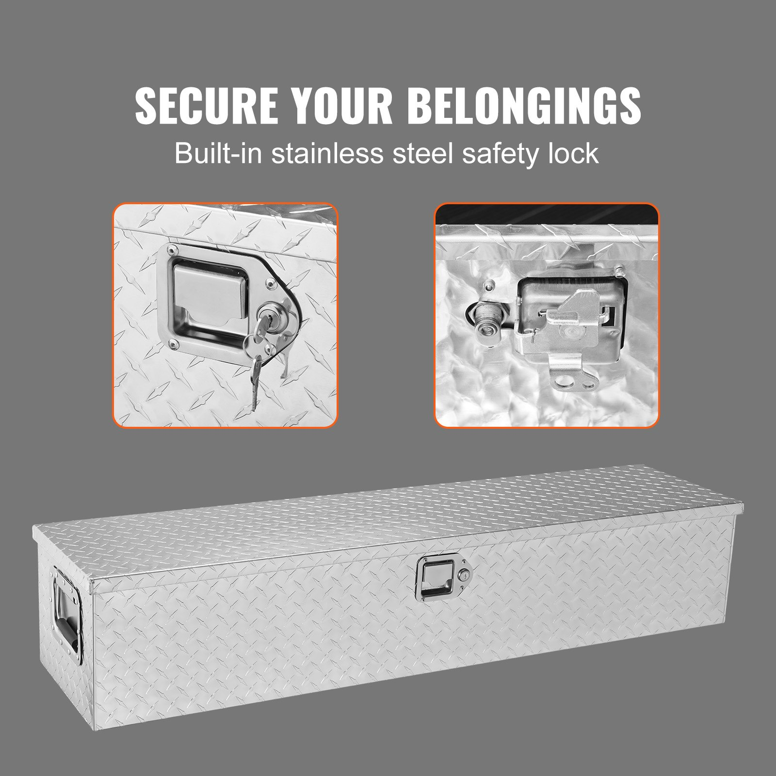 Caja de herramientas de aluminio resistente para caja LCZXG48X15 | VEVOR