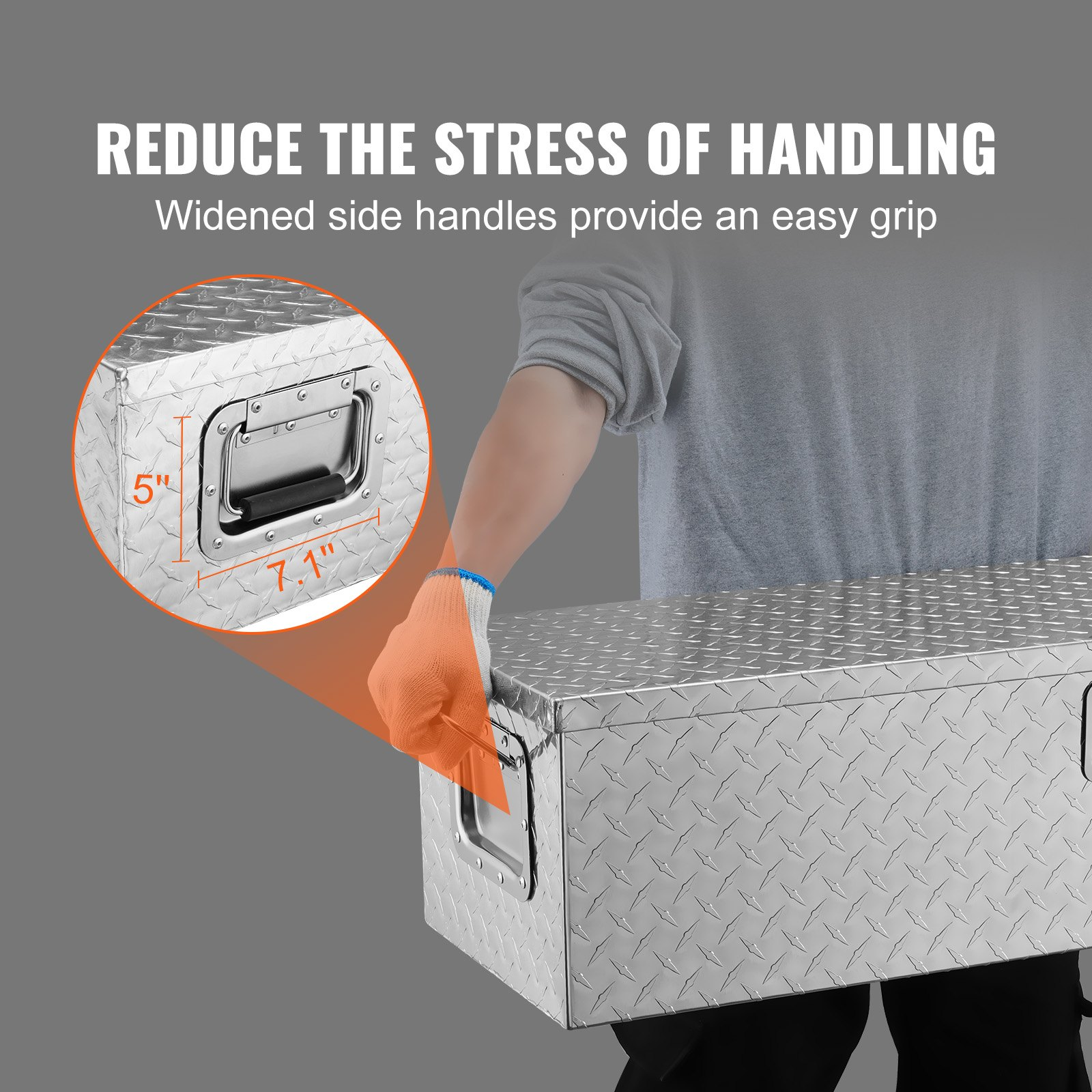 Caja de herramientas de aluminio resistente para caja LCZXG48X15 | VEVOR