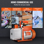 Bomba de vacío rotativa de paletas de 2 etapas de 1/2 HP