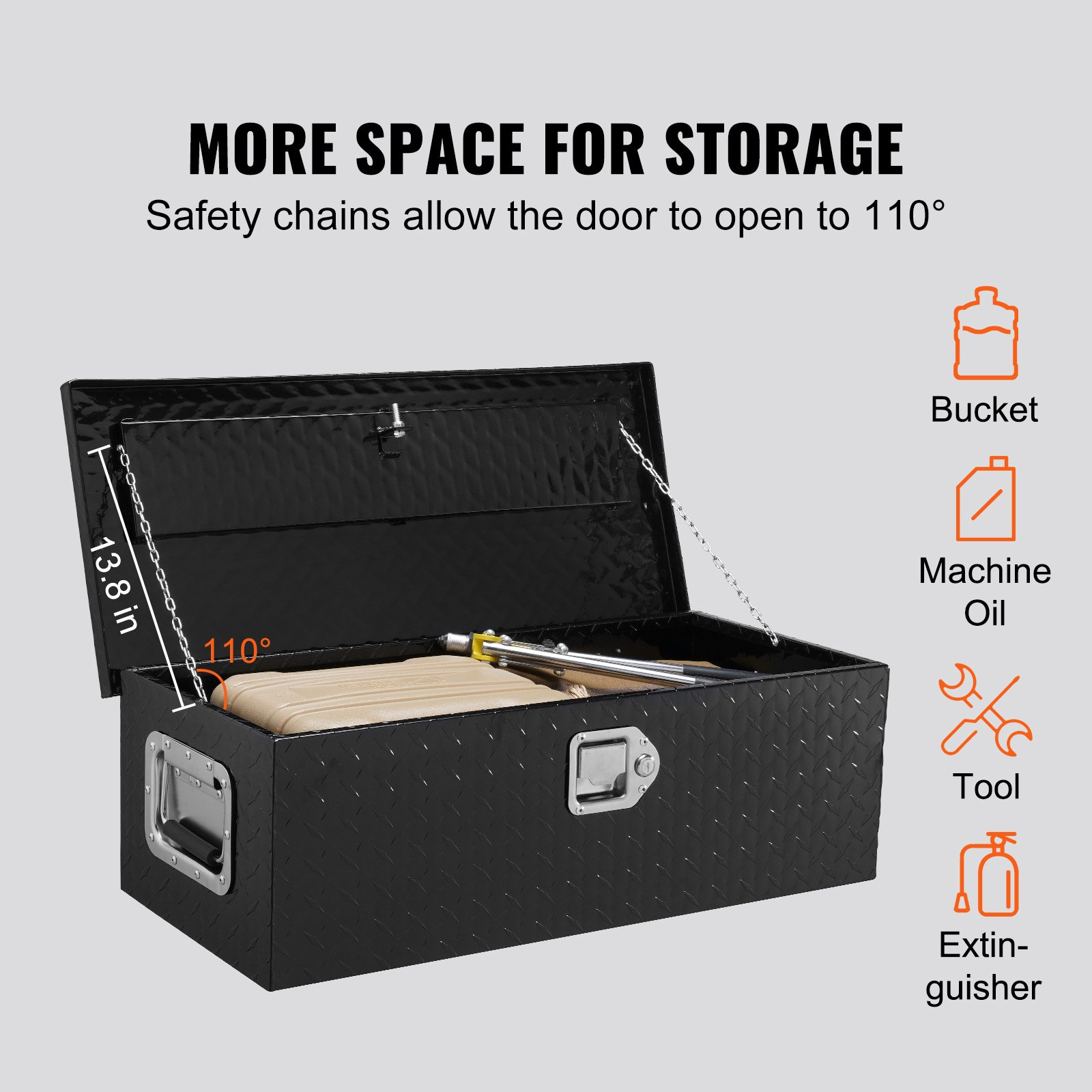 Caja de herramientas de aluminio resistente para caja LCZXG30X13 | VEVOR
