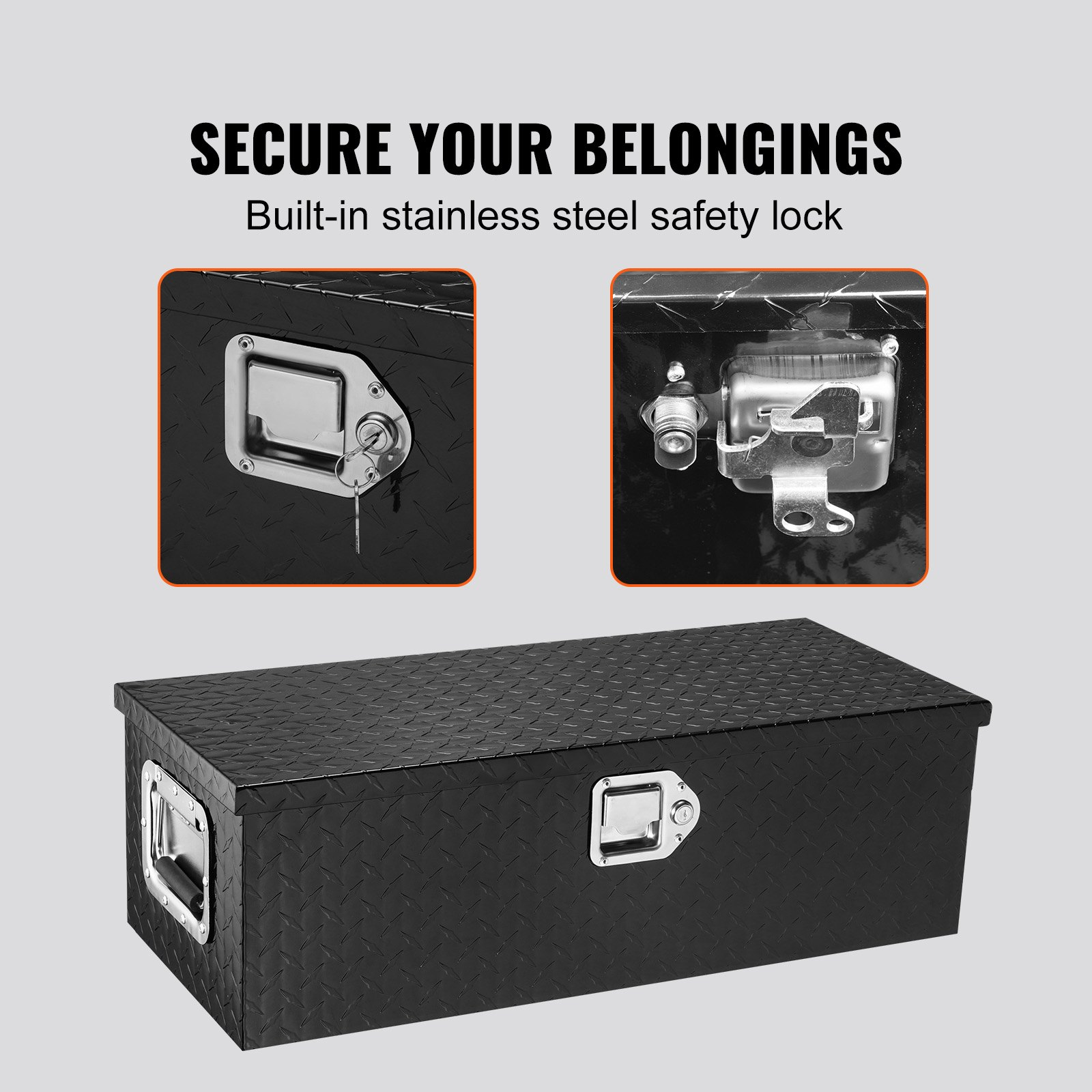 Caja de herramientas de aluminio resistente para caja LCZXG30X13 | VEVOR