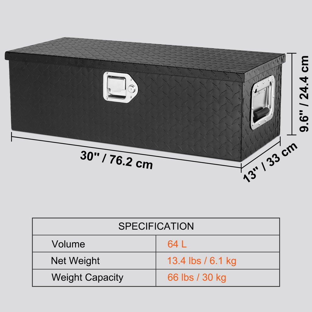 Caja de herramientas de aluminio resistente para caja LCZXG30X13 | VEVOR
